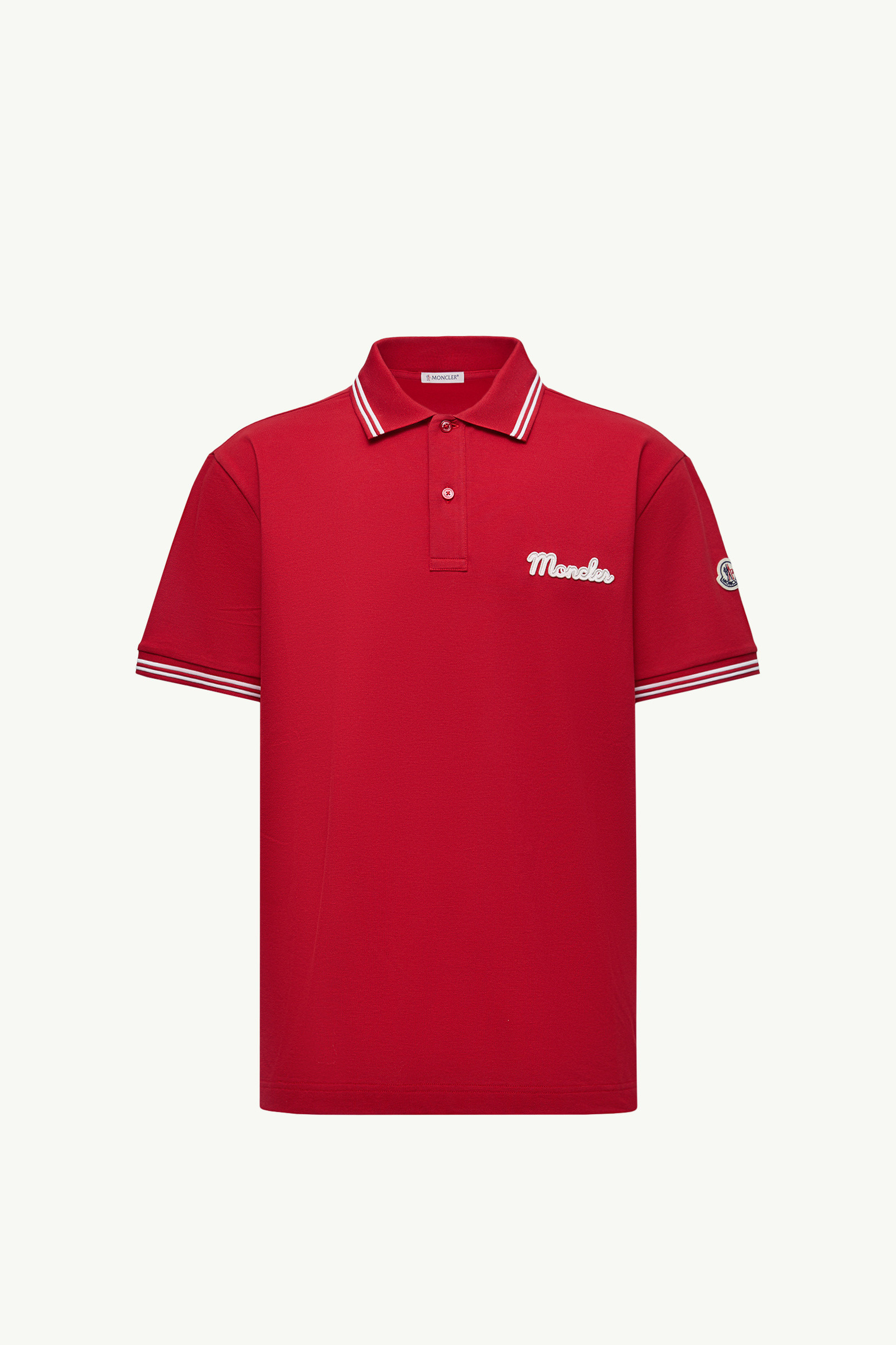 Embroidered Logo Cotton Piquet Polo Shirt - 1