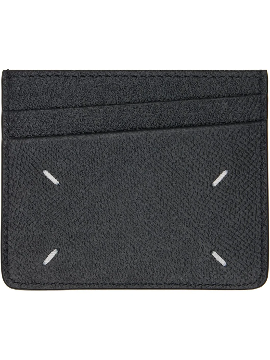 Black Four Stitches Card Holder - 1
