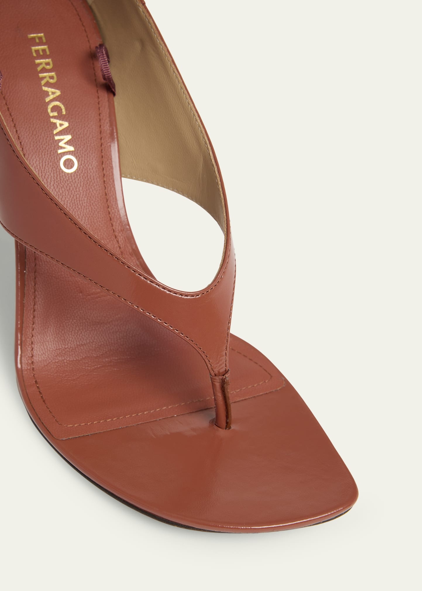 Leliu Leather Ankle-Wrap Thong Sandals - 6
