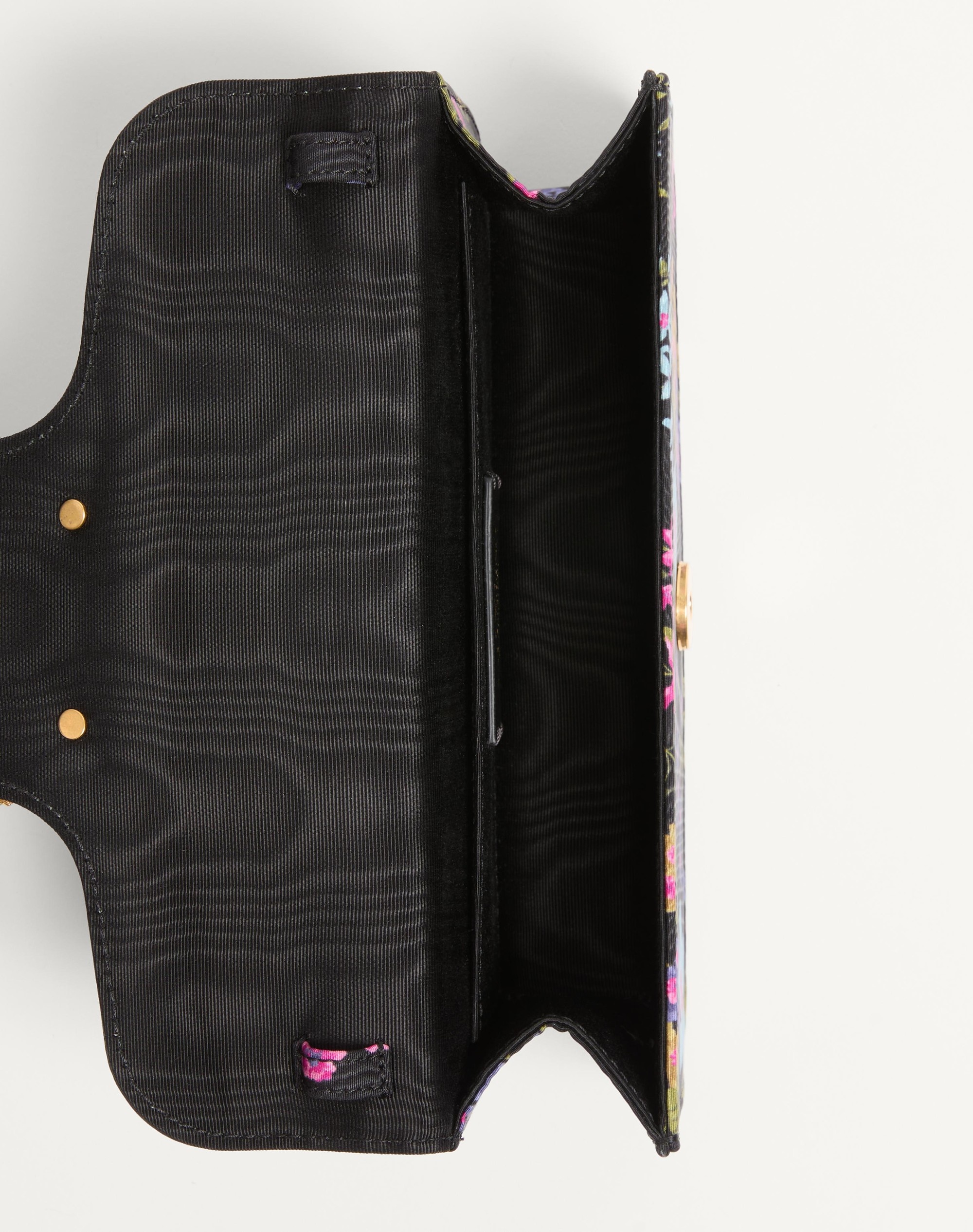 VALENTINO GARAVANI LOCÒ CLUTCH IN PAPIER FLORAL FABRIC WITH VLOGO SIGNATURE JEWEL DETAIL - 4