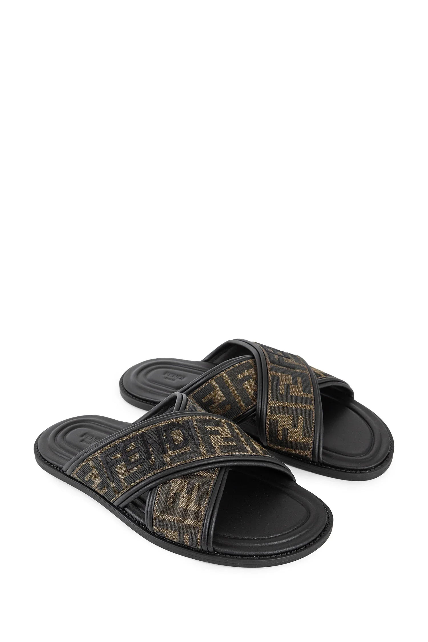 FENDI MAN BLACK SLIDES - 7
