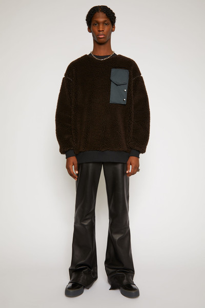 Acne Studios Contrast-pocket sweatshirt black outlook