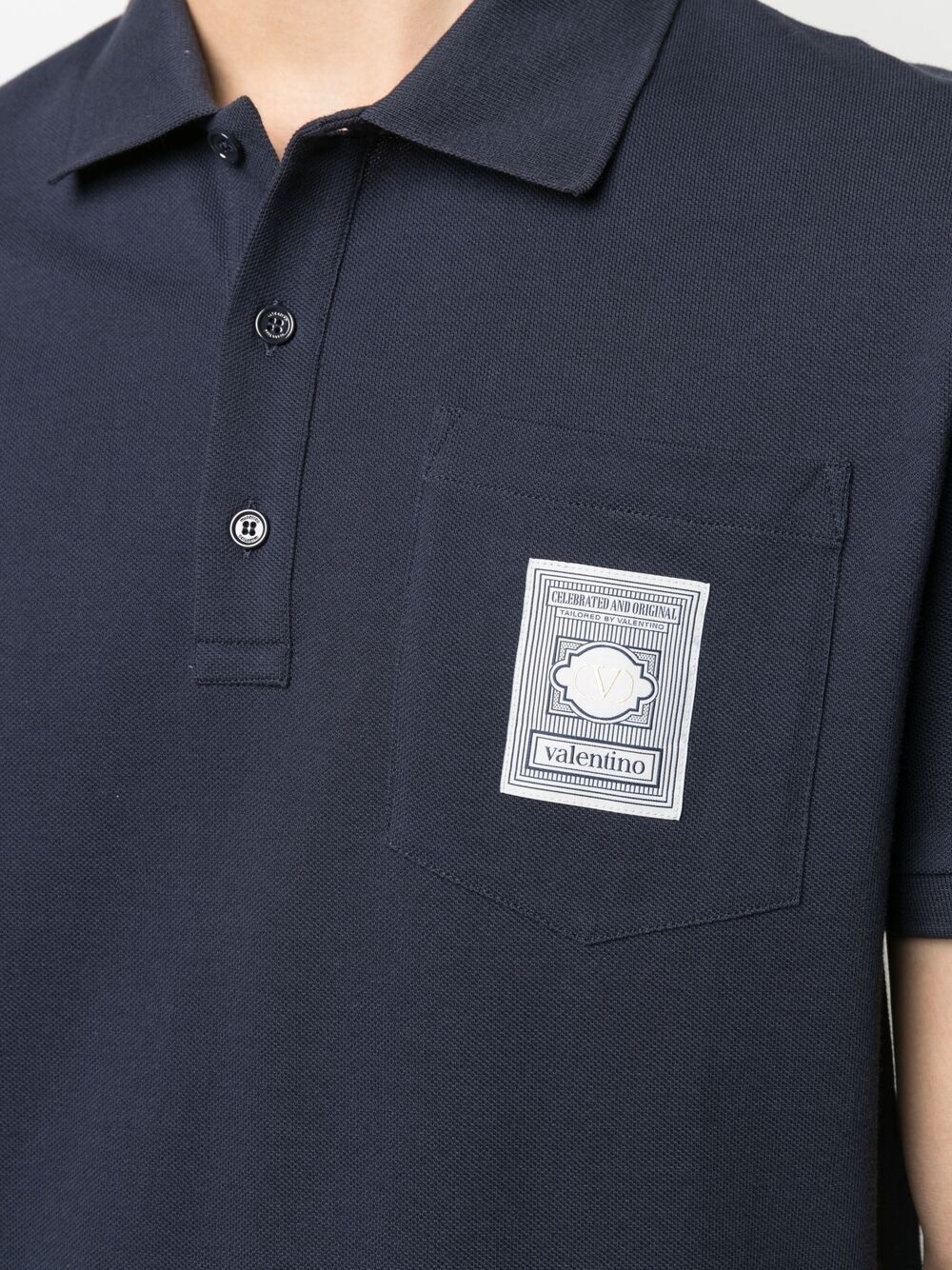 logo-patch polo shirt - 5