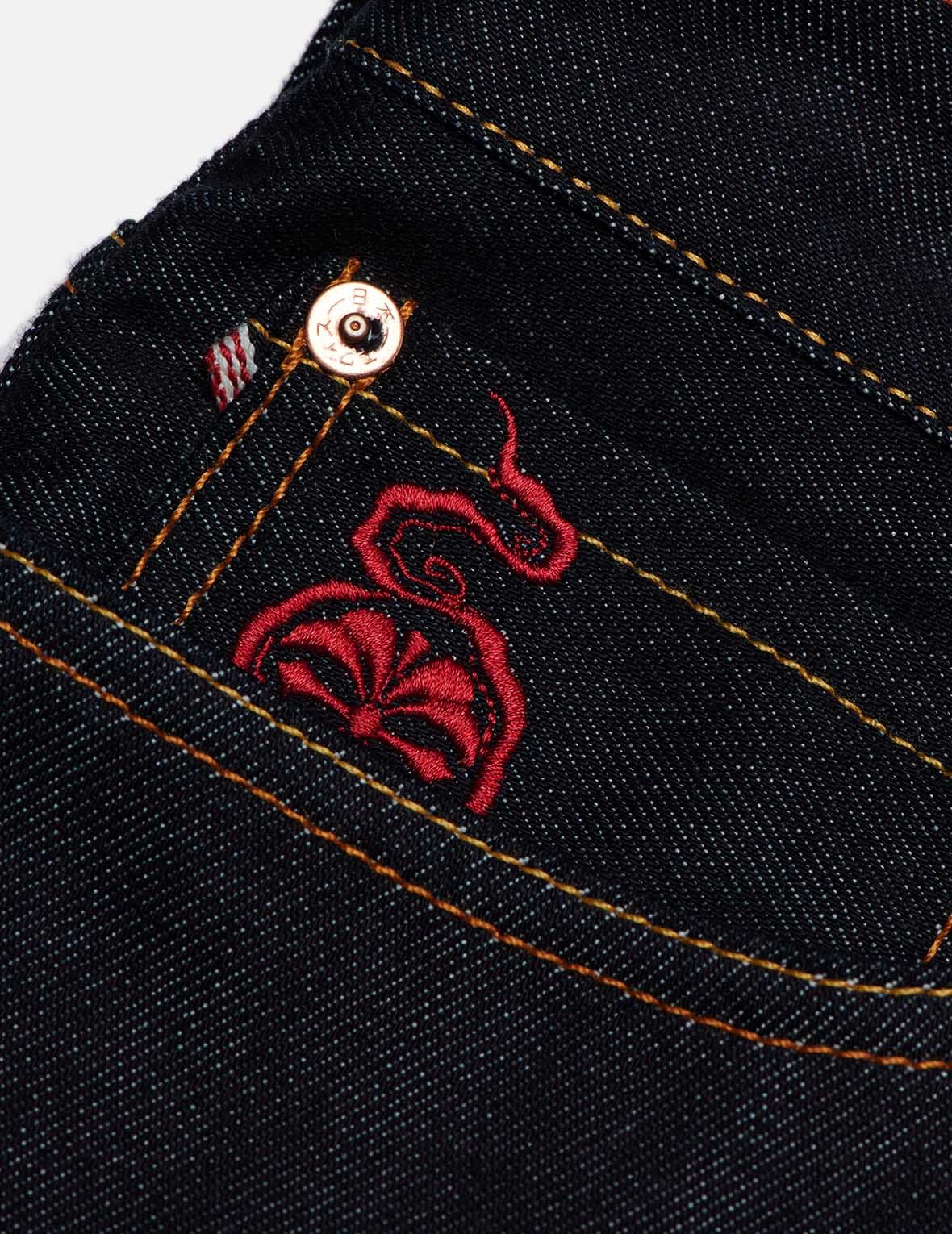 DRAGON EMBROIDERED CARROT FIT JEANS #2017 - 11