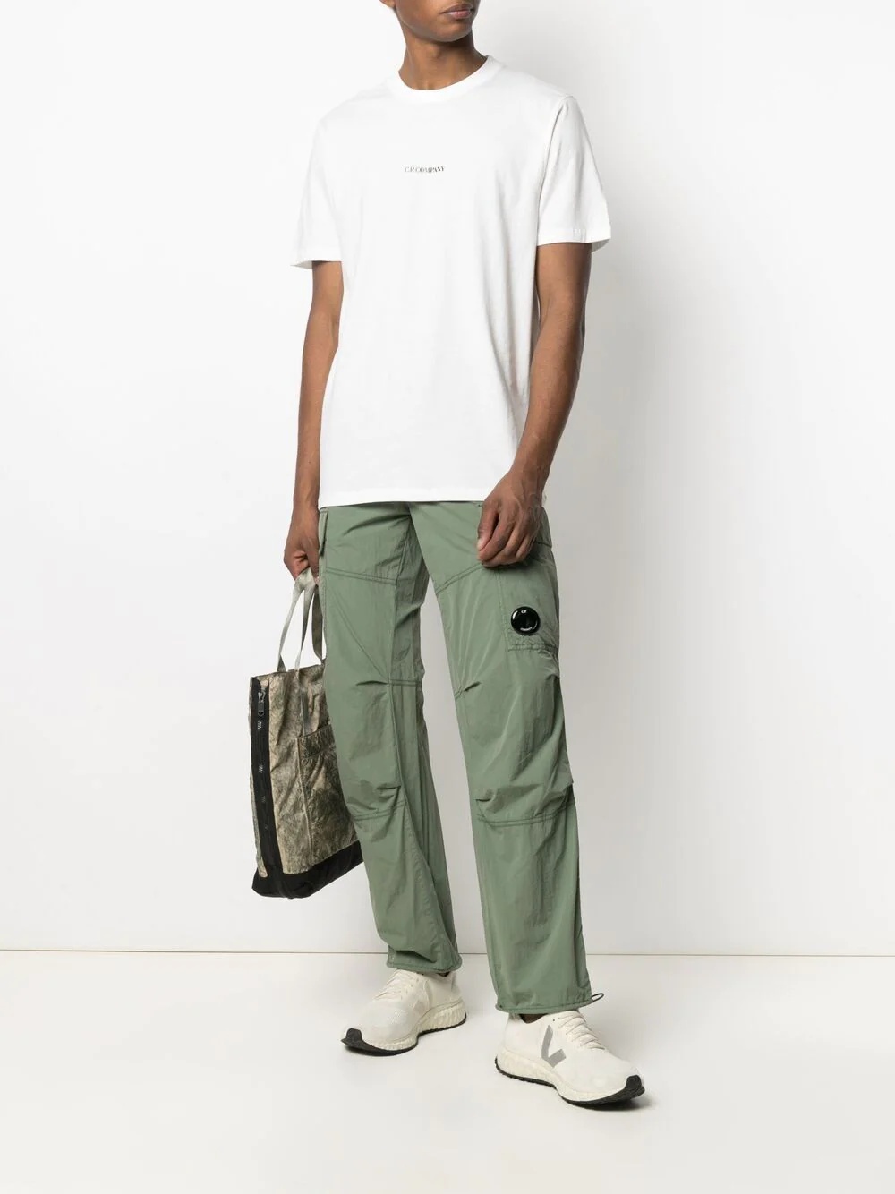 logo-patch cargo trousers - 2