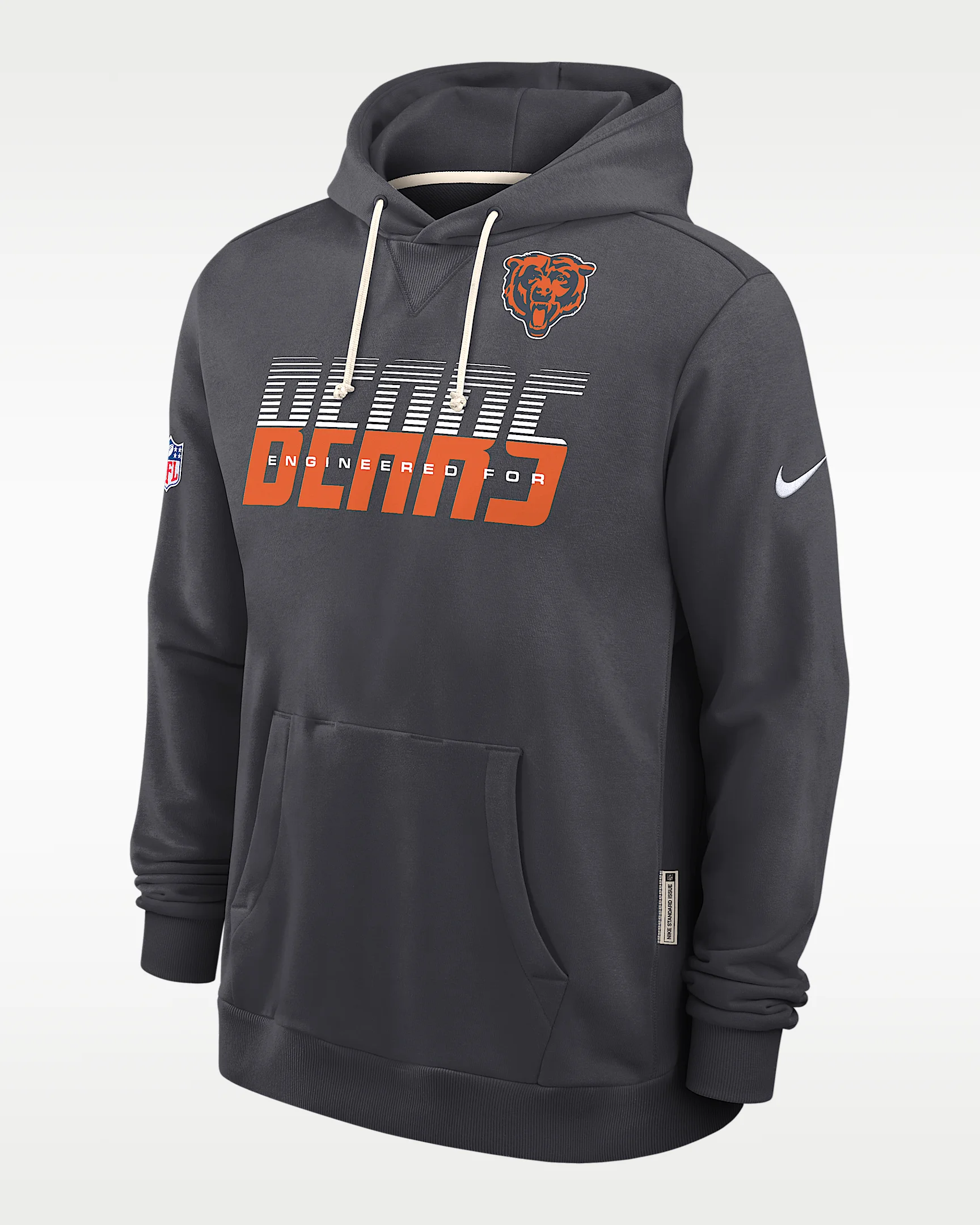 Chicago Bears Sideline Standard Issue Men's Nike Dri-FIT NFL Pullover Hoodie - 1