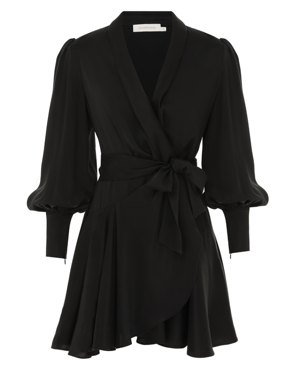 SILK WRAP MINI DRESS - 1