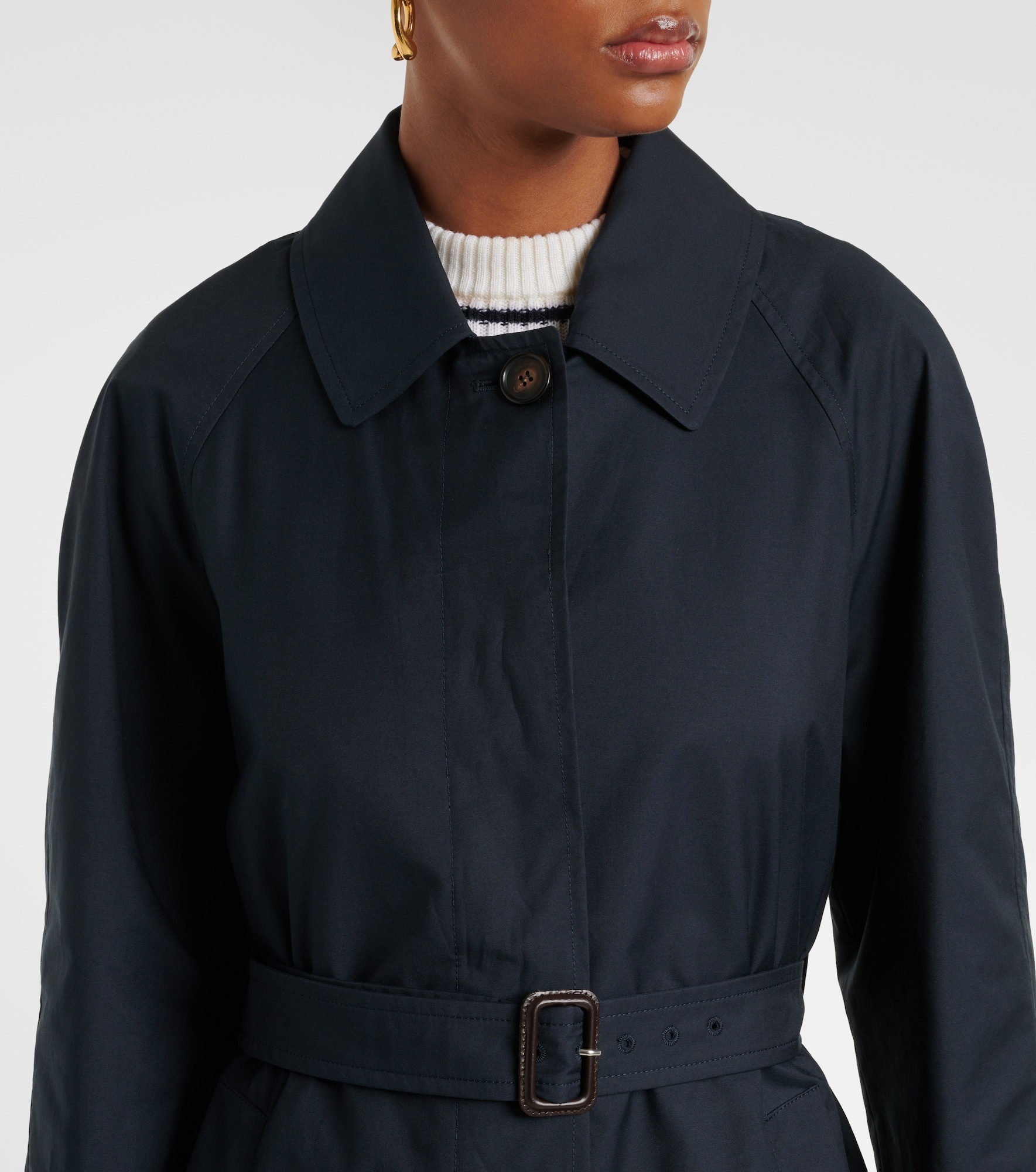 Orleans cotton-blend twill coat - 4