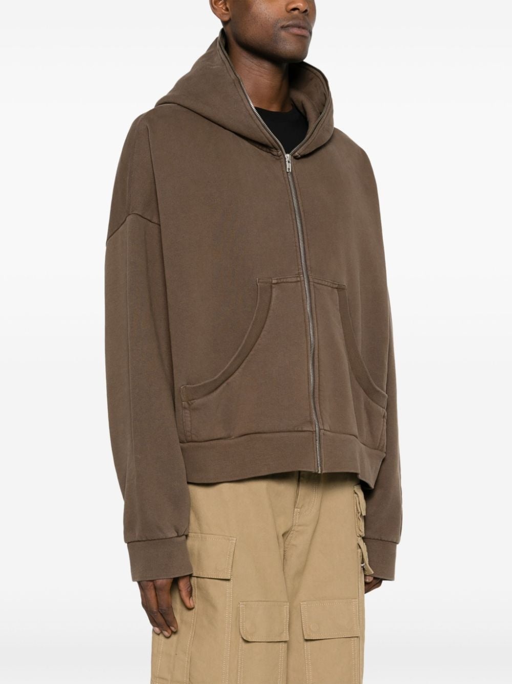 organic-cotton zipped hoodie - 4