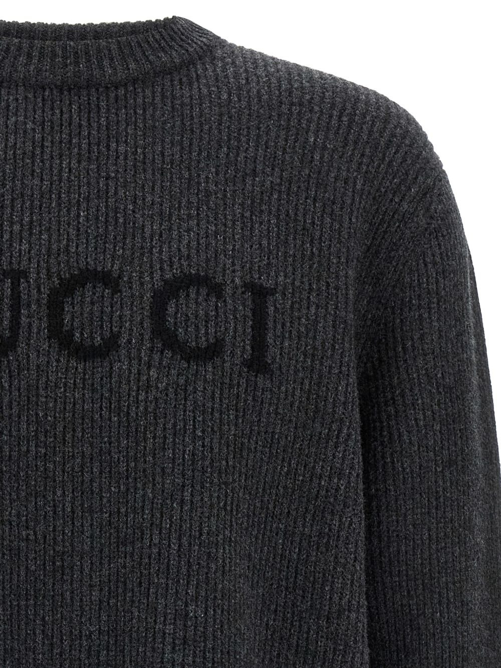 ribbed logo-intarsia sweater - 4