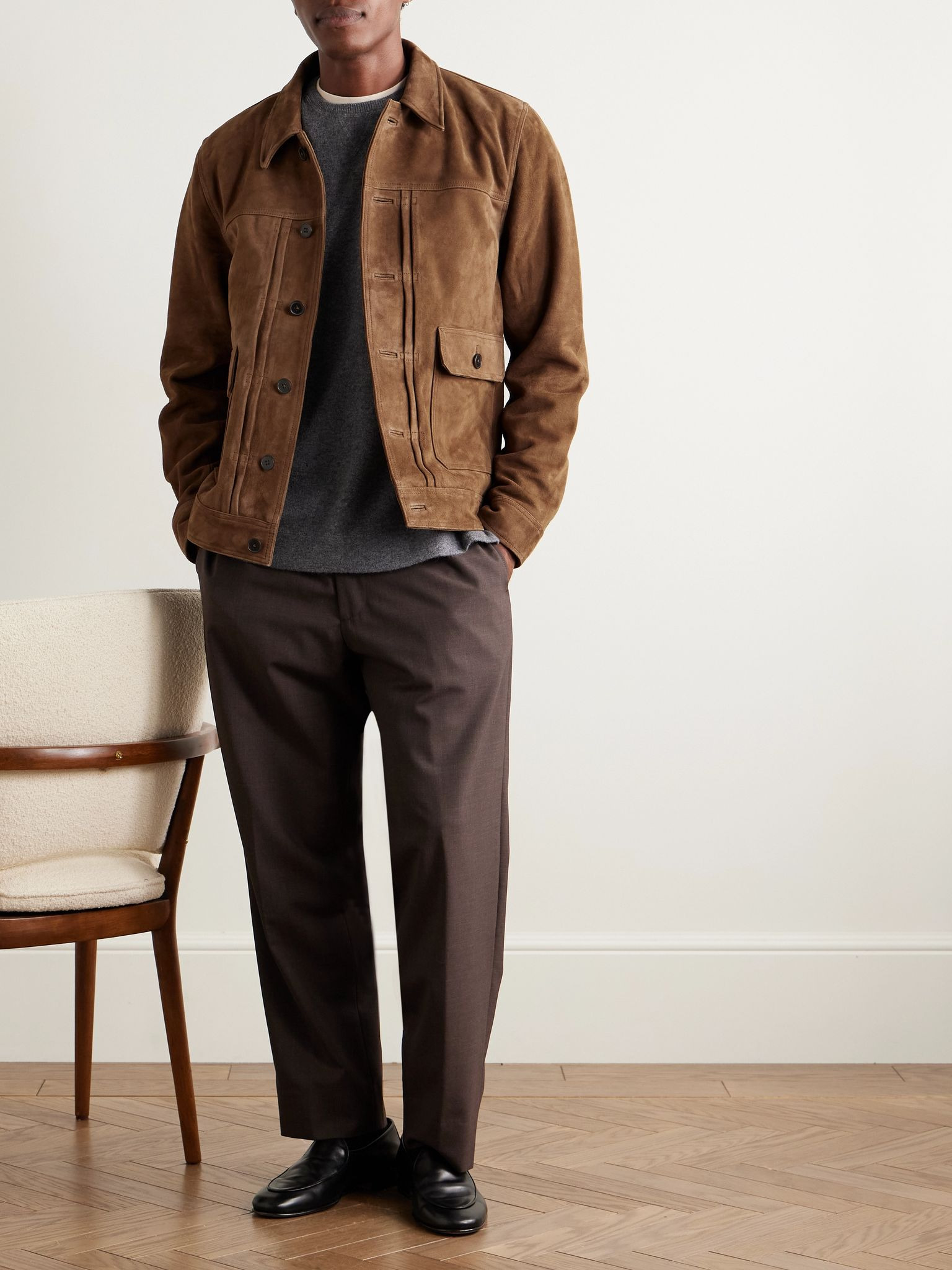 Lazlo Suede Jacket Brown - 2