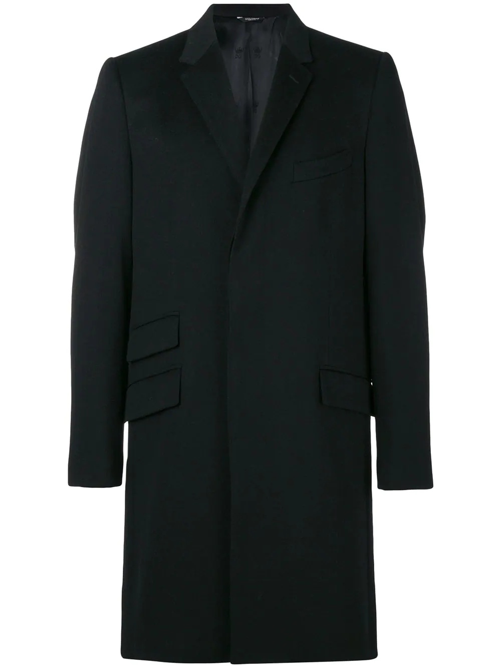 slim-fit single breasted coat - 1