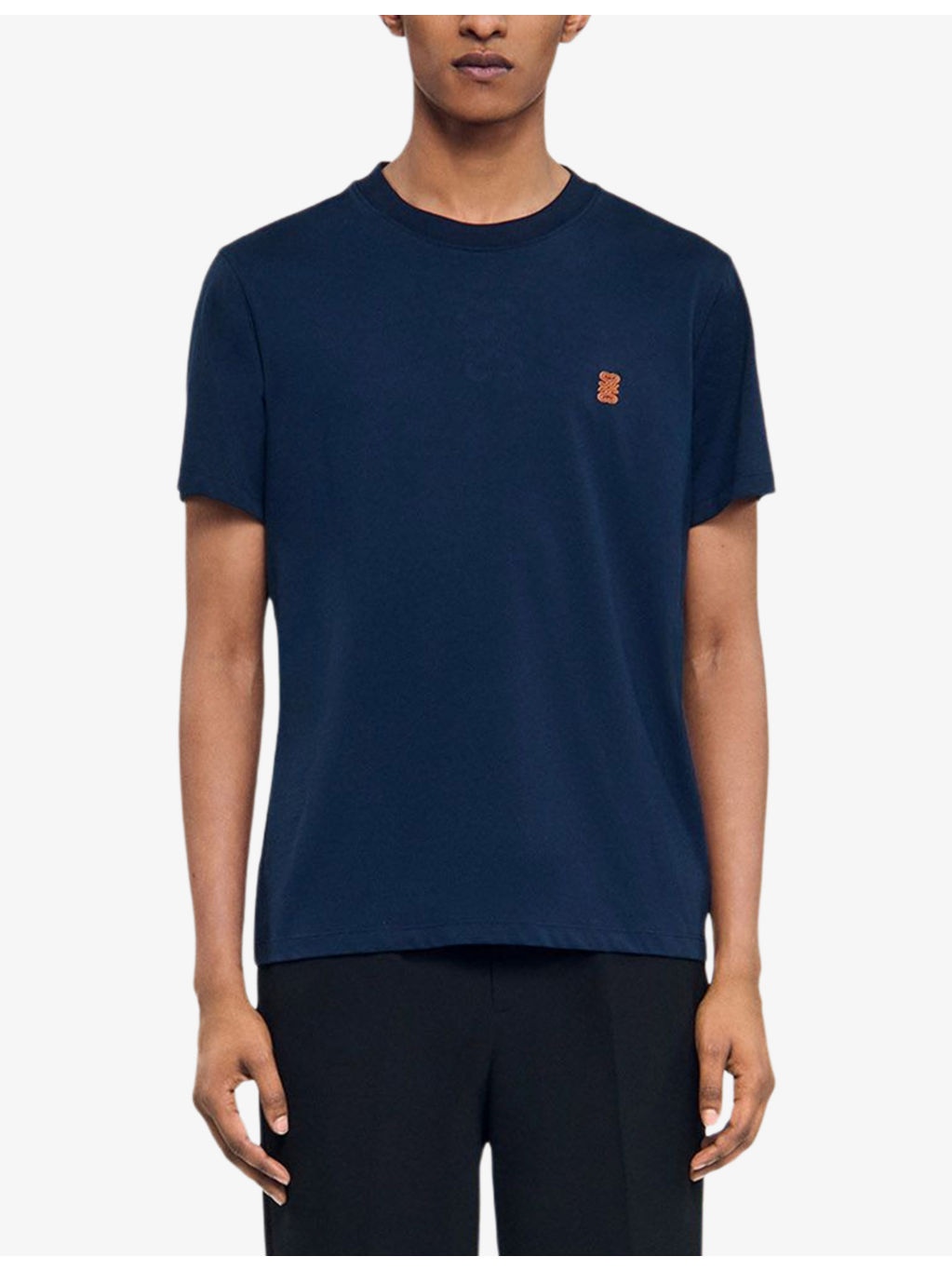 Logo-Patch Crewneck Cotton T-Shirt - 3