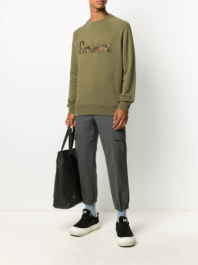 Maison Kitsuné Parisien-embroidered cotton sweatshirt outlook