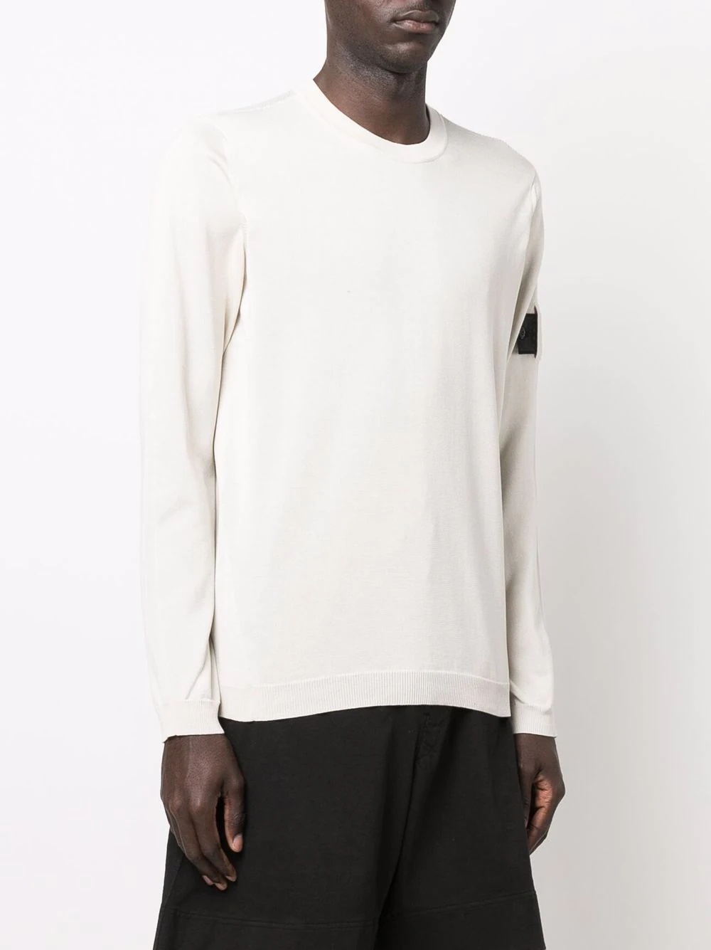 logo-patch pointelle-trimmed jumper - 3