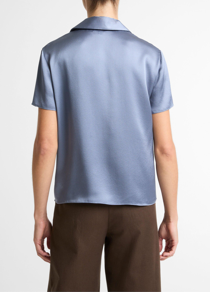 Vince Silk Short-Sleeve Polo Shirt outlook