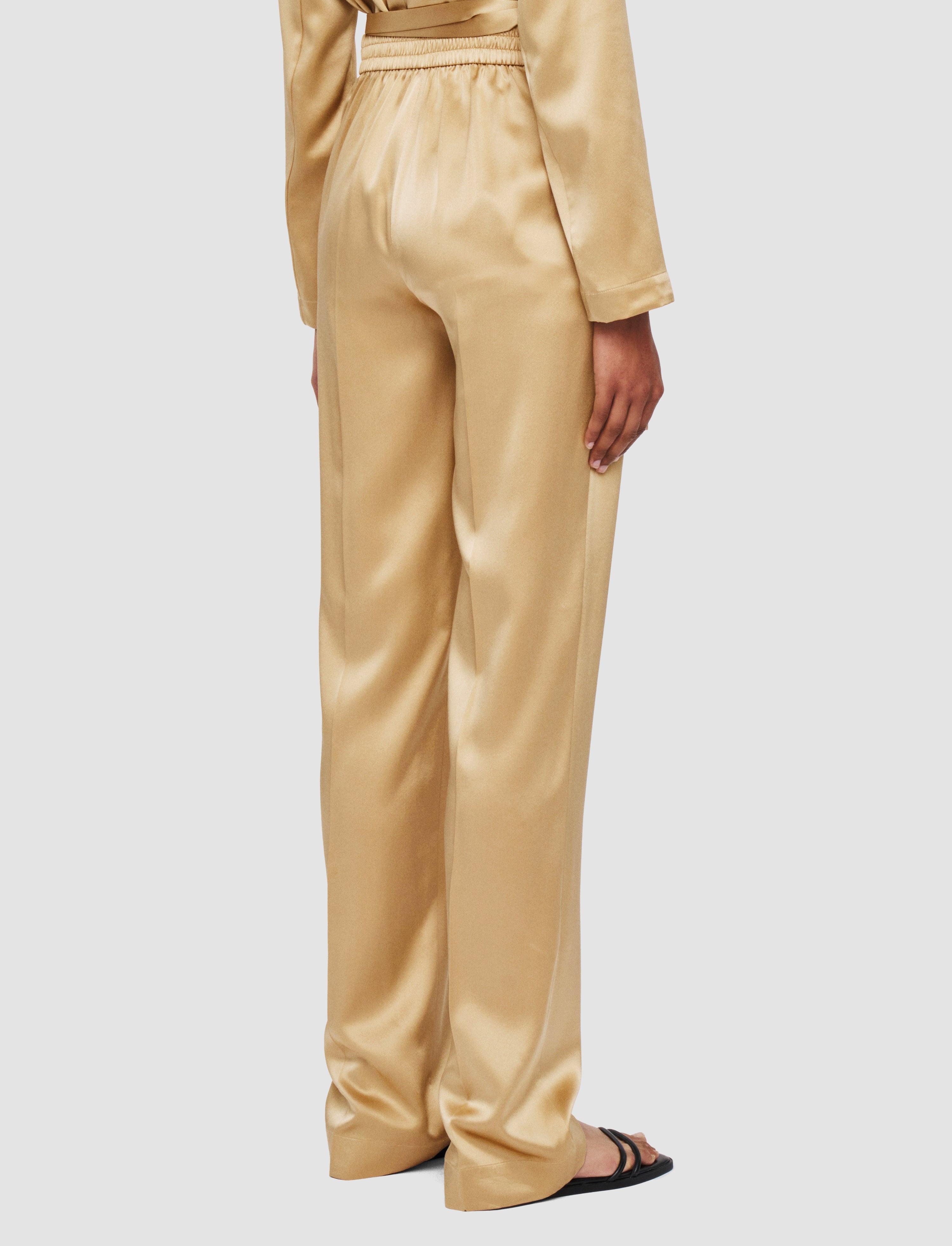 Tova Silk Satin Trousers - 3