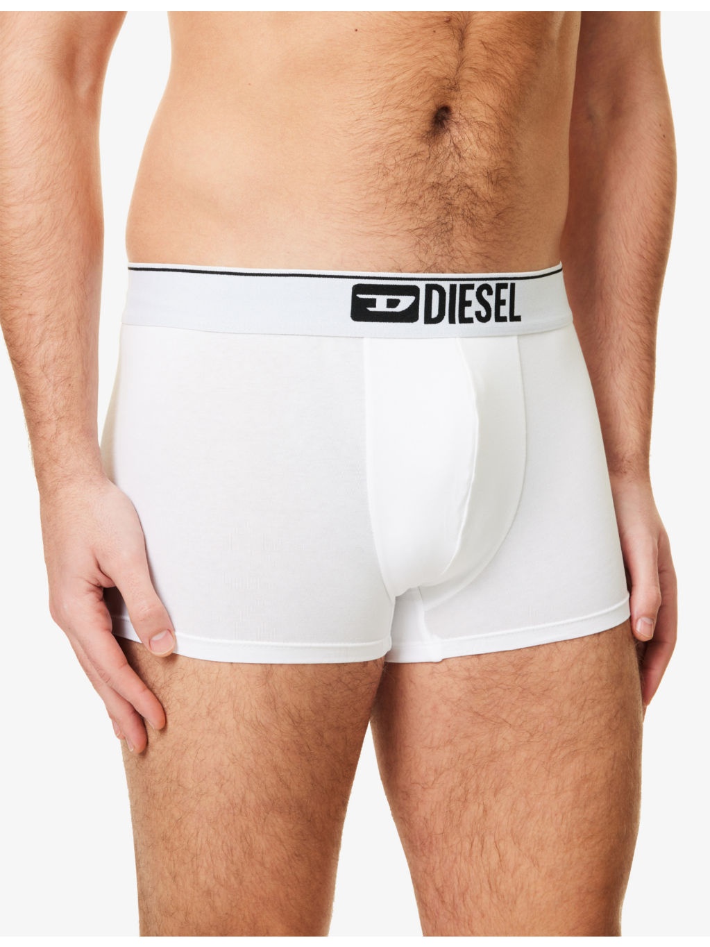 Branded-Waistband Pack of Three Stretch-Cotton Trunks - 4
