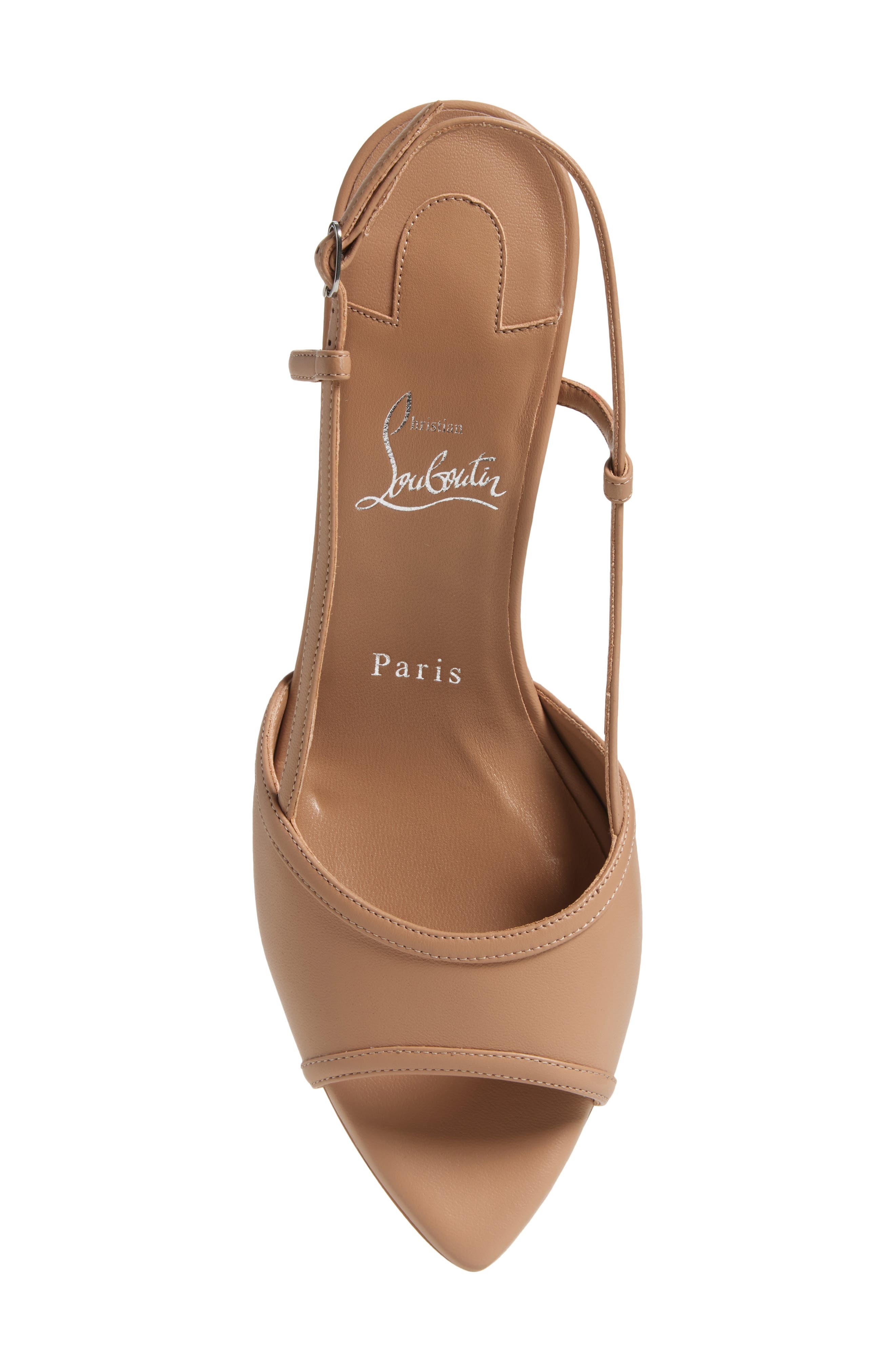 Christian Louboutin Miss Z Open Toe Slingback Sandal in Blush at Nordstrom - 4