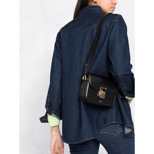 ☆A.P.C.☆ Mini Grace Shoulder Bag Black PXBMWF61515LZZ PXBM Grace mini bag - Smooth leather - A.P.C. Accessories