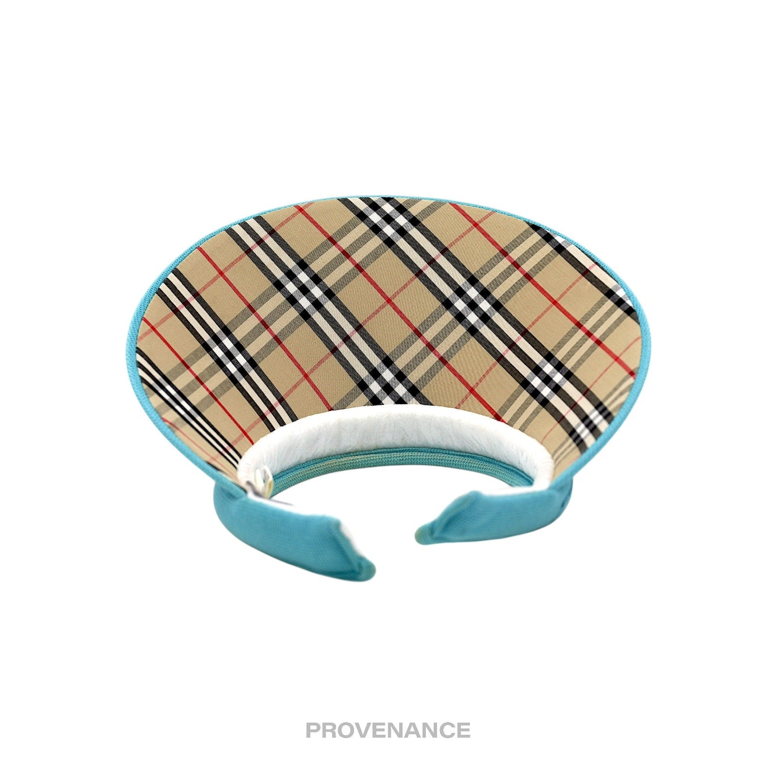 Burberry Golf Knight Logo Visor - Sky Blue Nova Check - 5