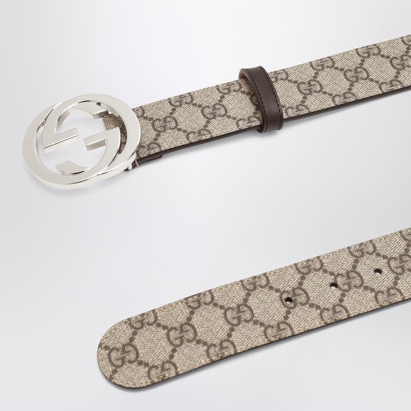 Gucci Gg Supreme Fabric Belt With Gg Buckle Men - 3