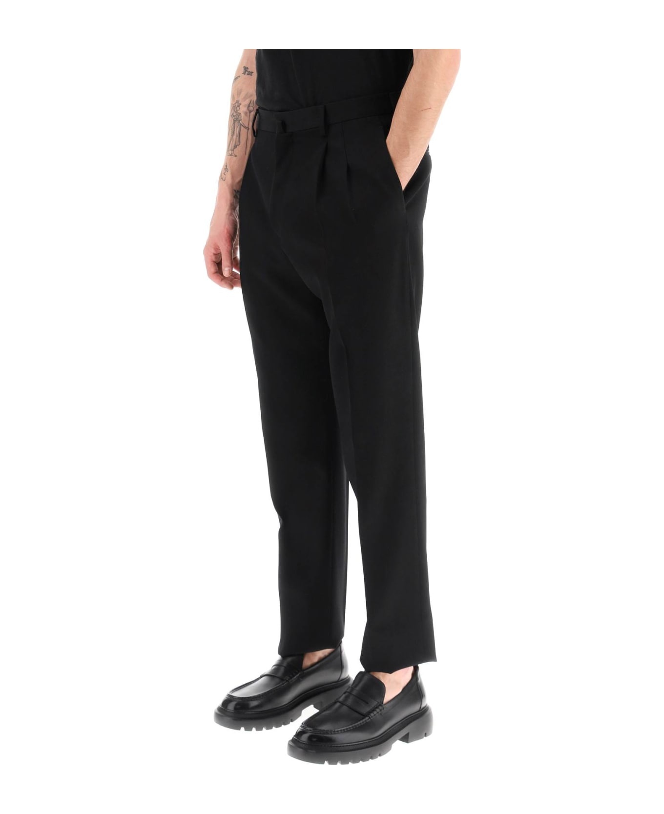 Wool Cigarette Trousers - 4