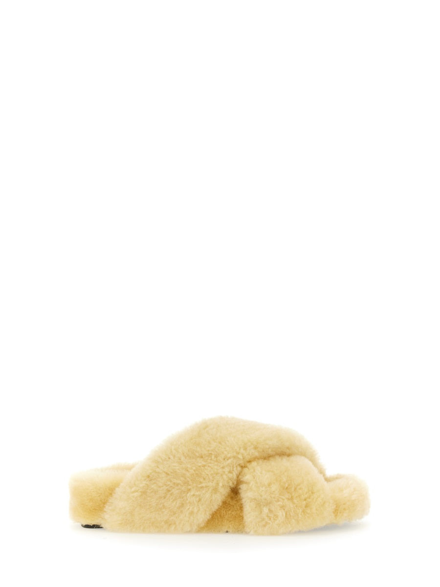 Jil Sander Women Shearling Sandal - 1