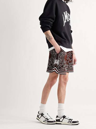 AMIRI Bandana-Jacquard Cotton and Cashmere-Blend Drawstring Shorts outlook