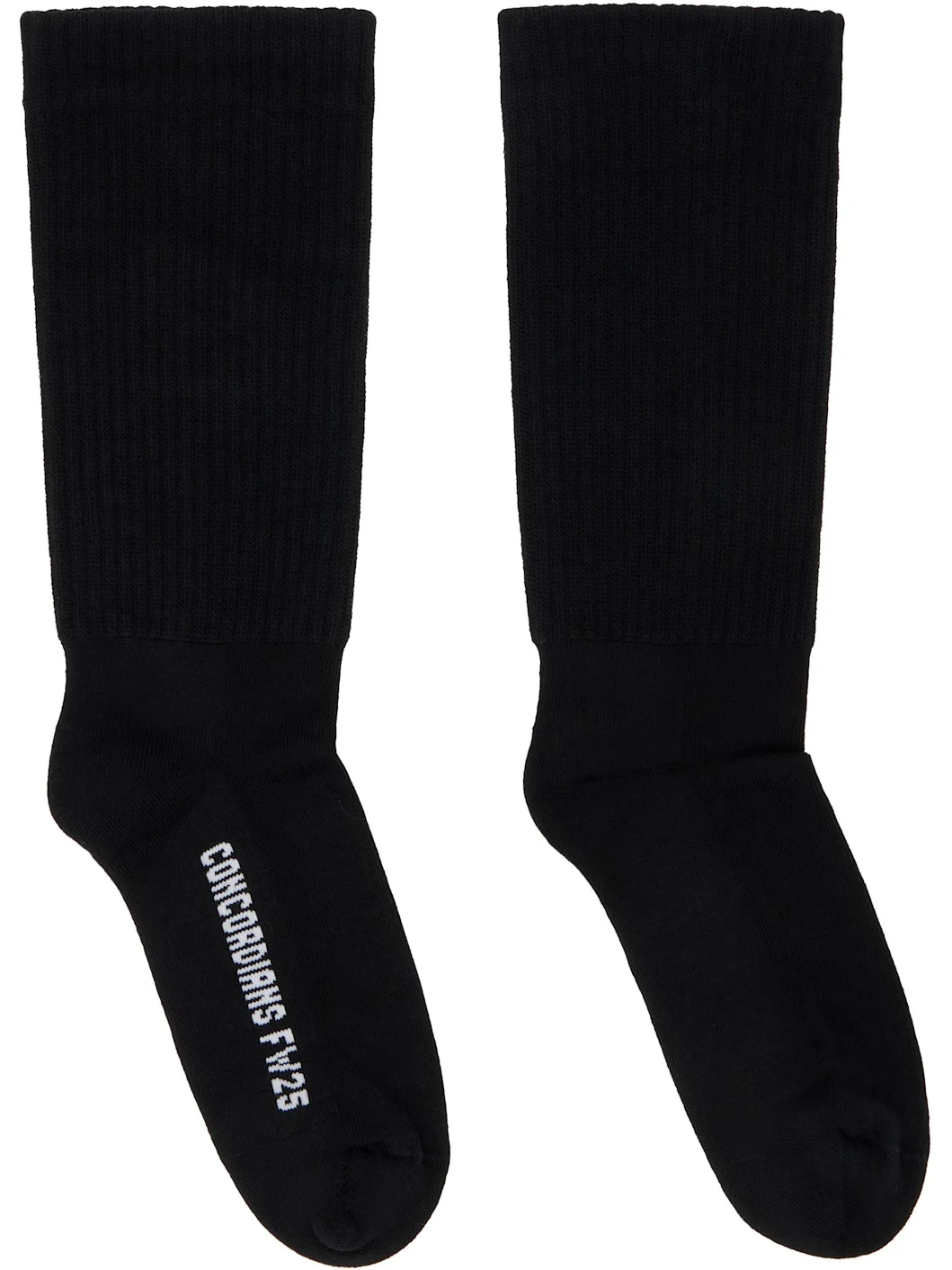 Black Concordians Mid Calf Socks - 1