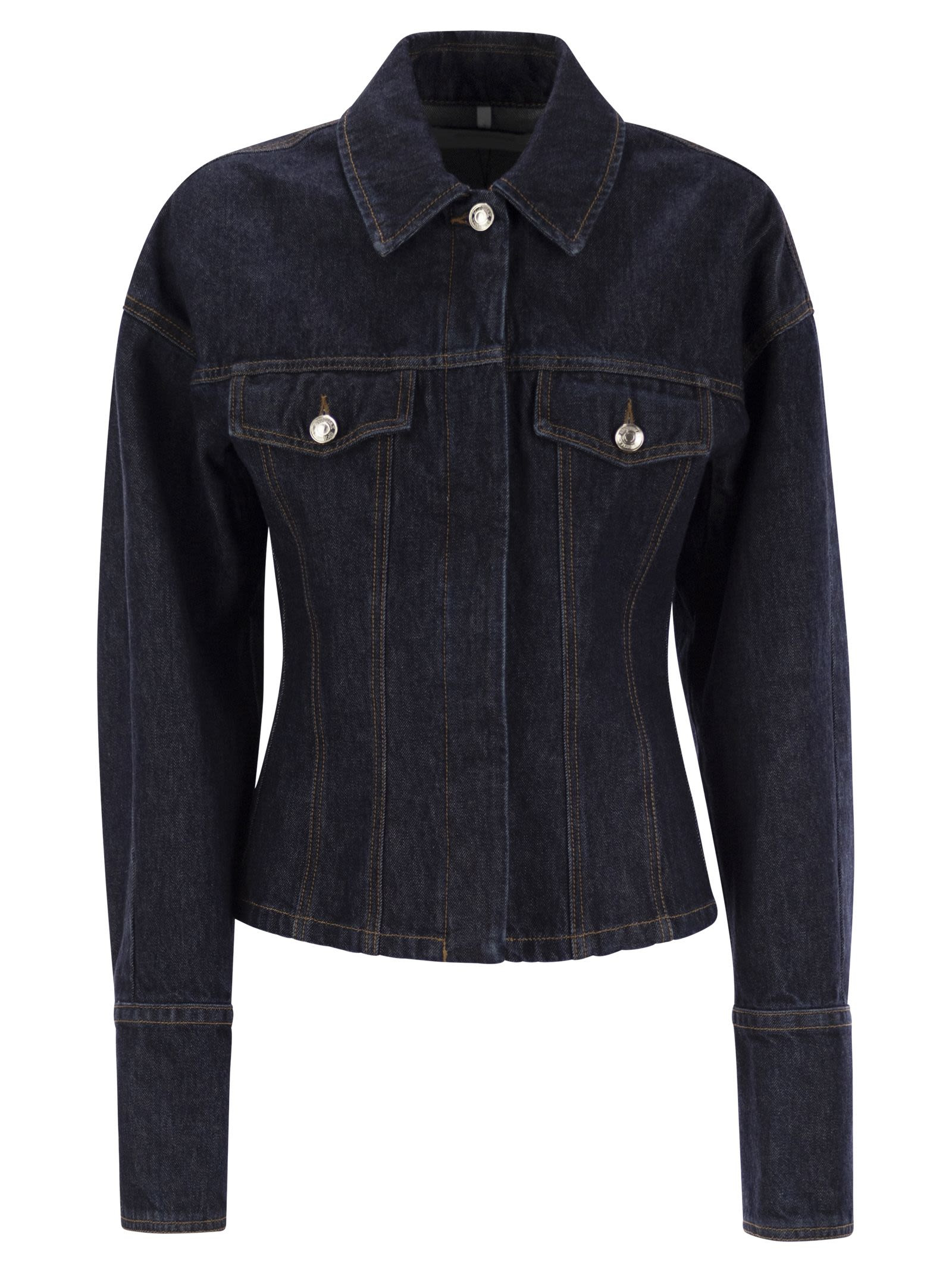 Sportmax Women Gance - Denim Fitted Jacket - 1