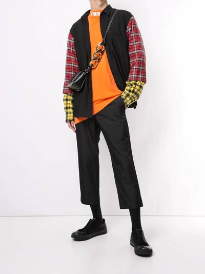 Comme des Garçons Homme Plus cropped straight leg trousers outlook