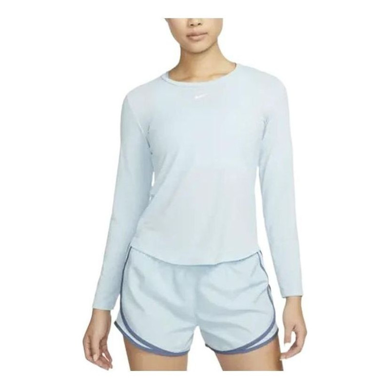 (WMNS) Nike One Luxe Long Sleeve T-Shirt 'Teal' DD0621-442 - 1