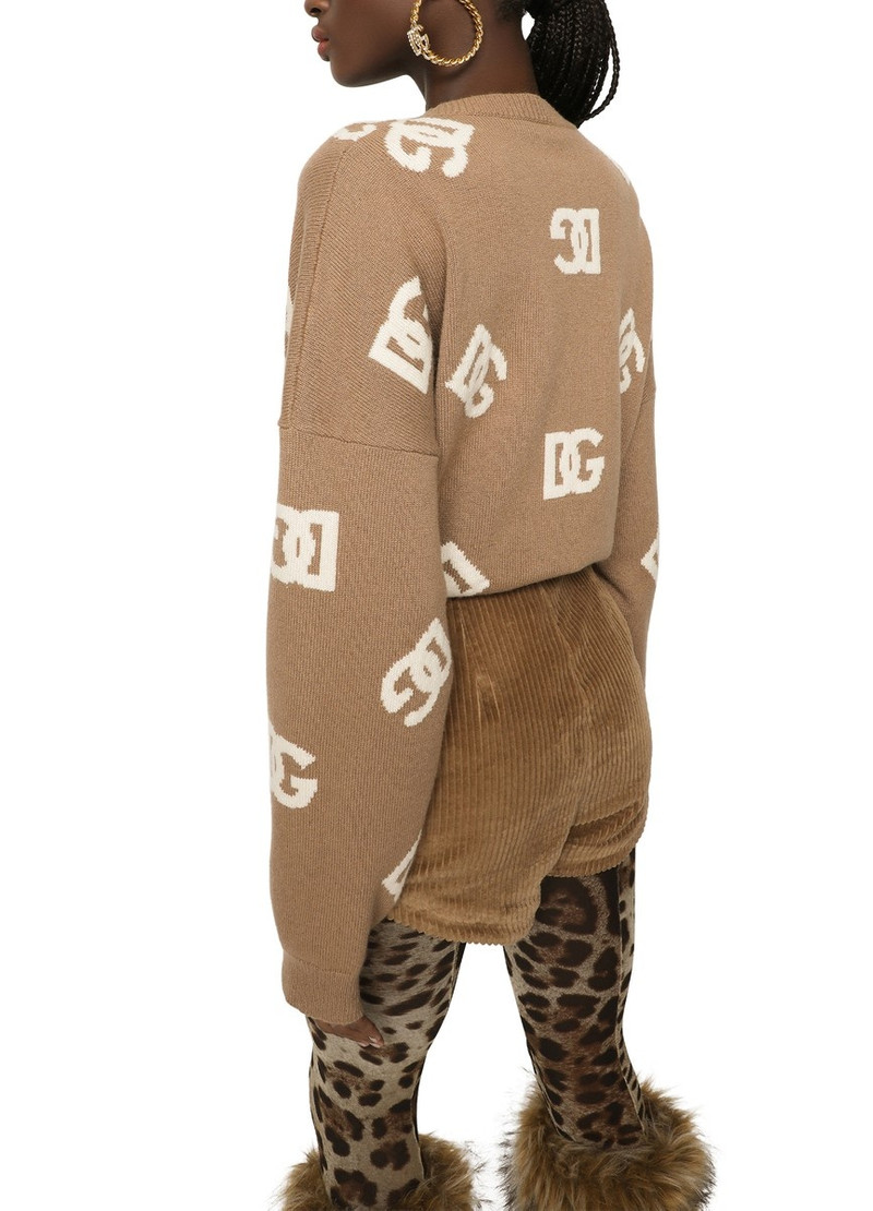 Cropped wool sweater with inlay 3