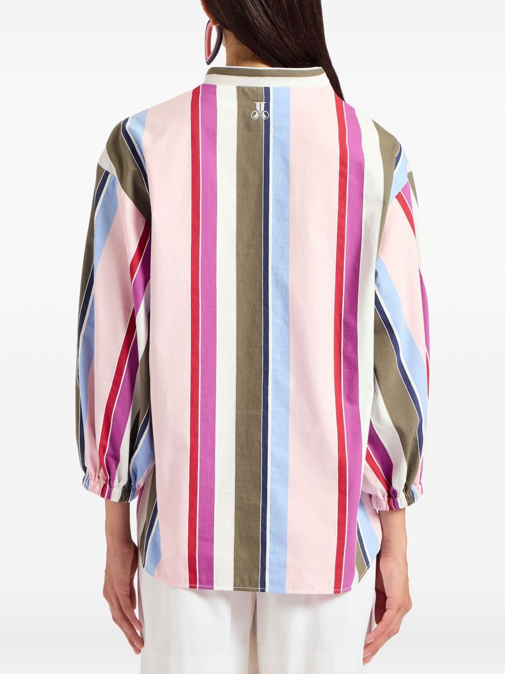 Jackie striped balloon-sleeve blouse - 2