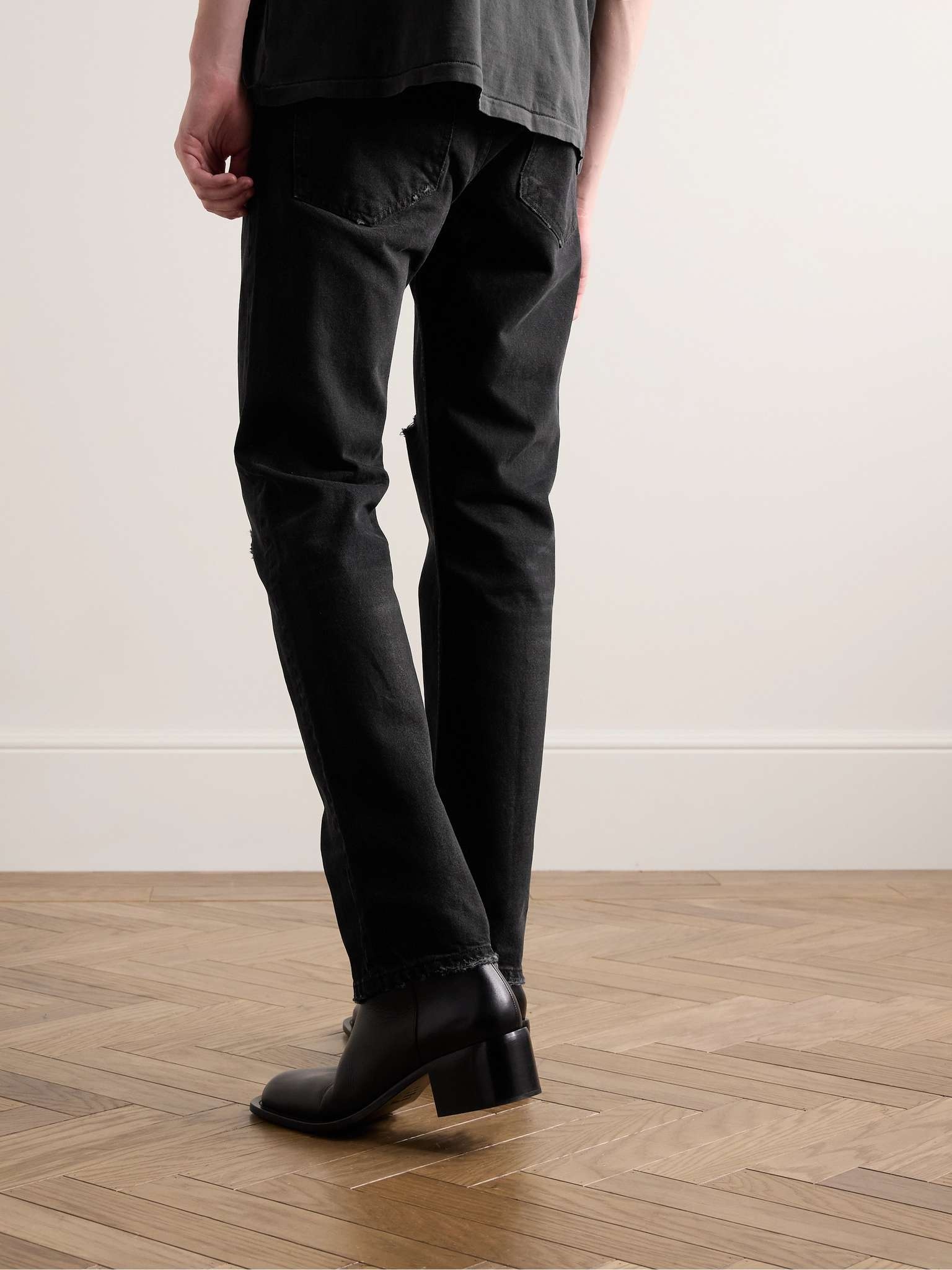 Straight-Leg Distressed Jeans - 4