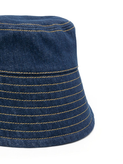PATOU logo-embroidered denim bucket hat outlook