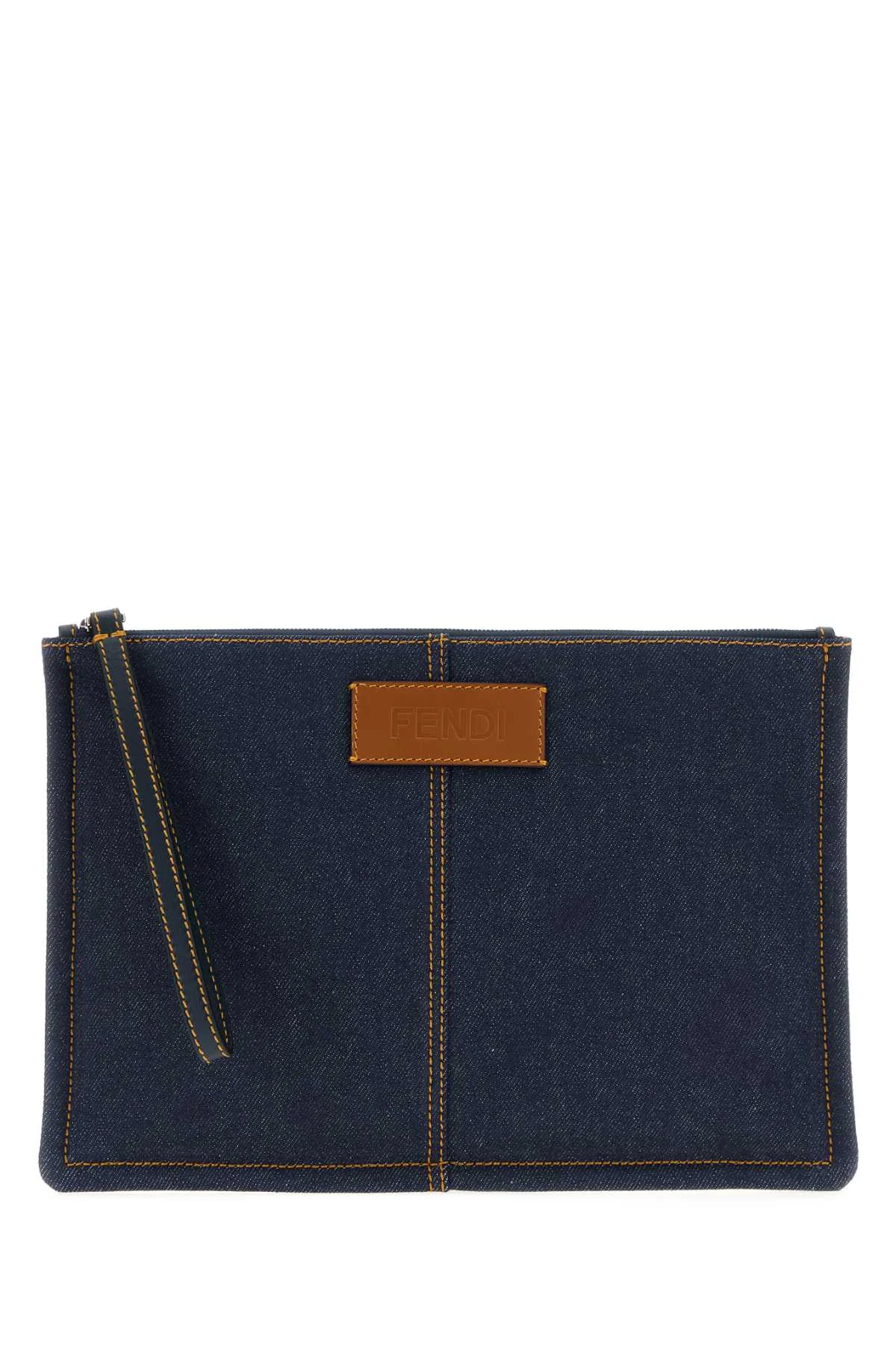 Fendi Men Denim Medium Clutch - 1