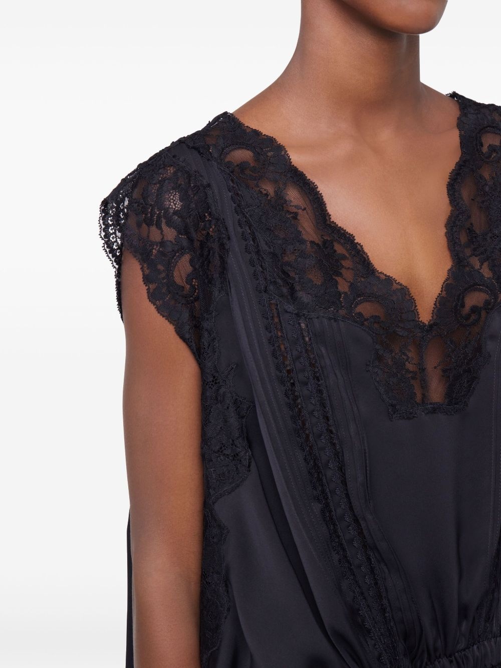 lace satin dress - 6