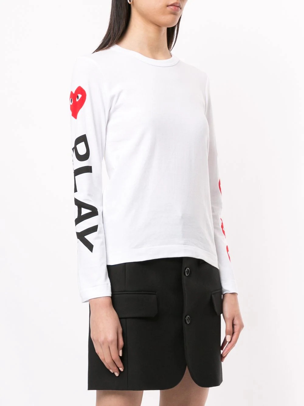 logo-print crew neck top - 3