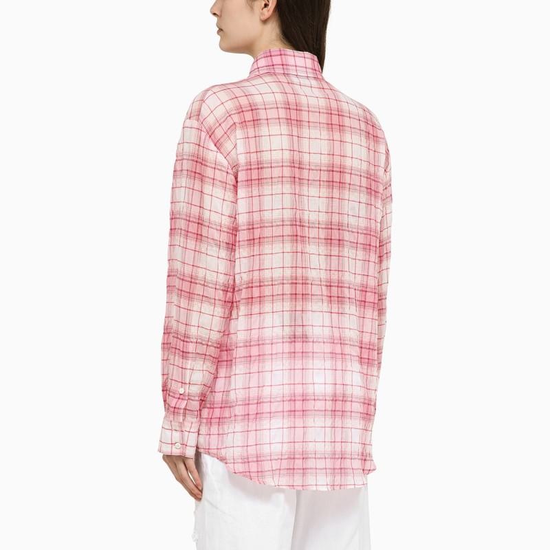 DSQUARED2 WHITE/PINK CHECKED SHIRT - 4