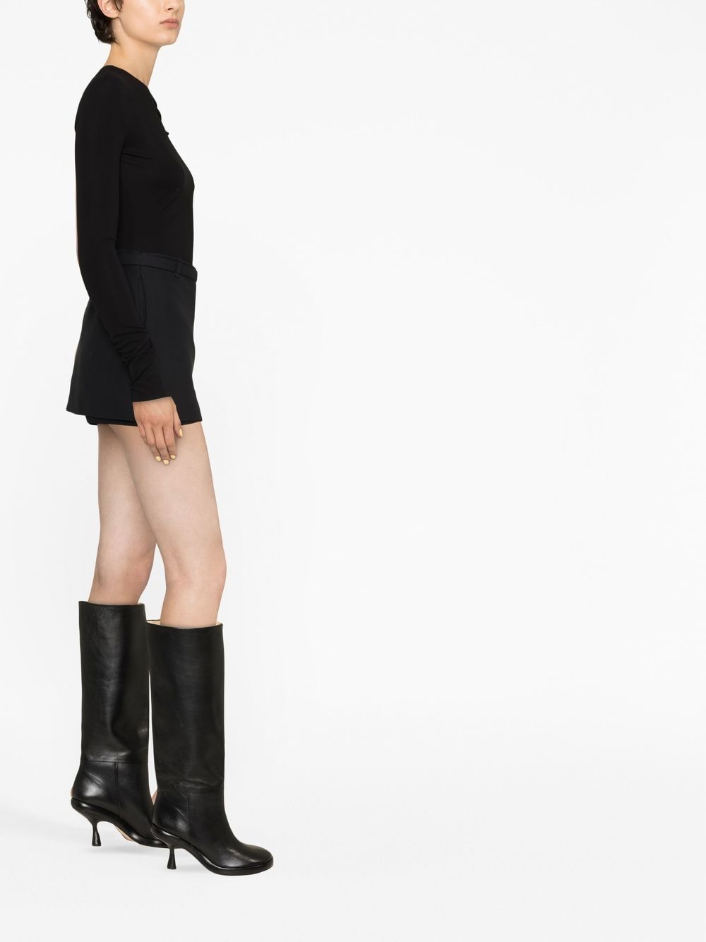off-shoulder long-sleeve bodysuit - 3