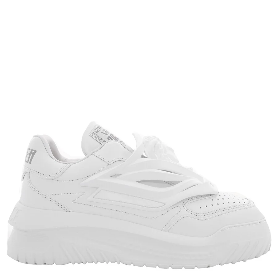Versace Men's White Leather Odyssea Sneakers - 1