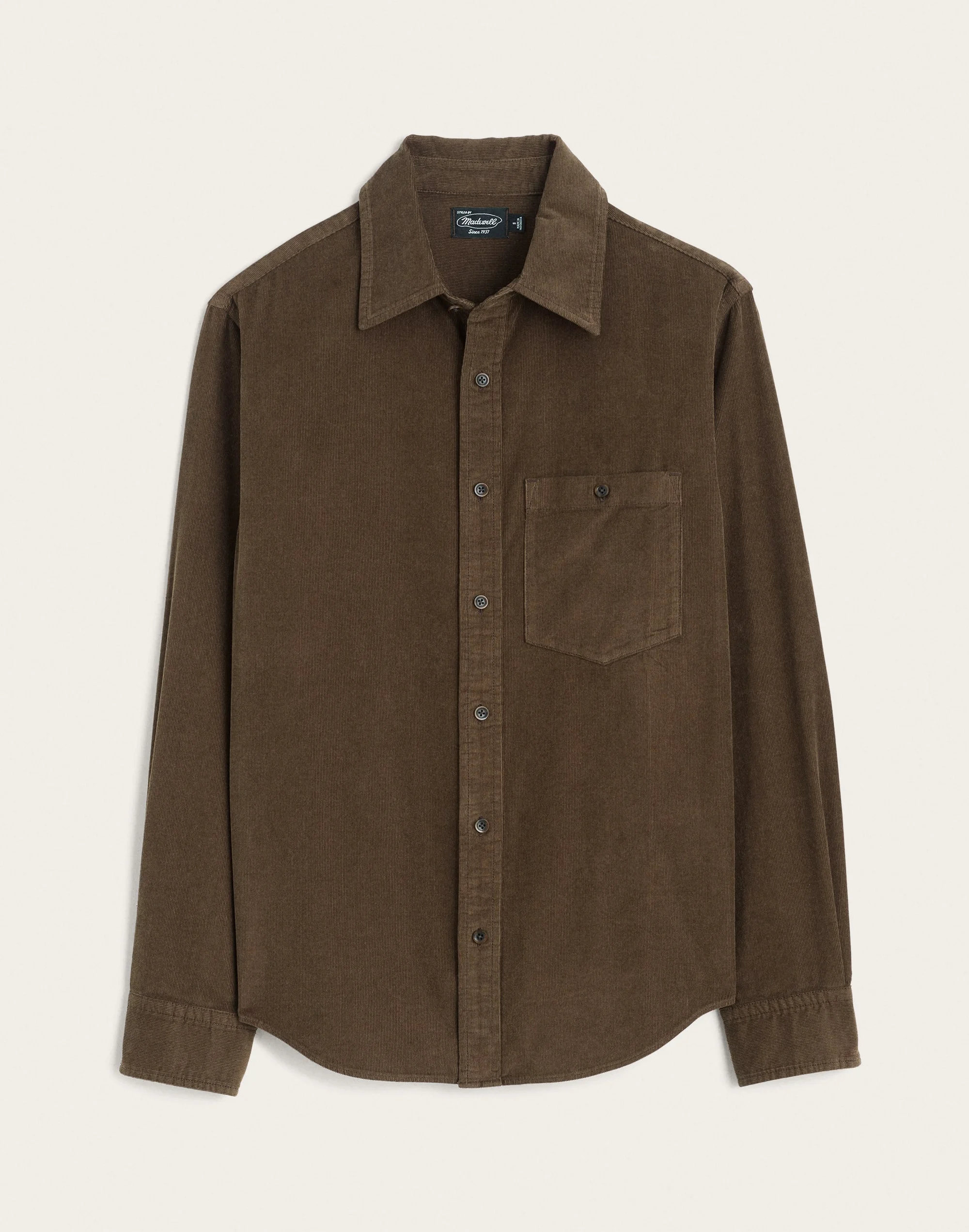 Patch-Pocket Shirt in Fine Wale Corduroy - 1
