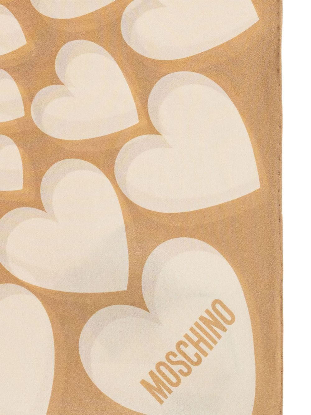heart-print silk scarf - 2