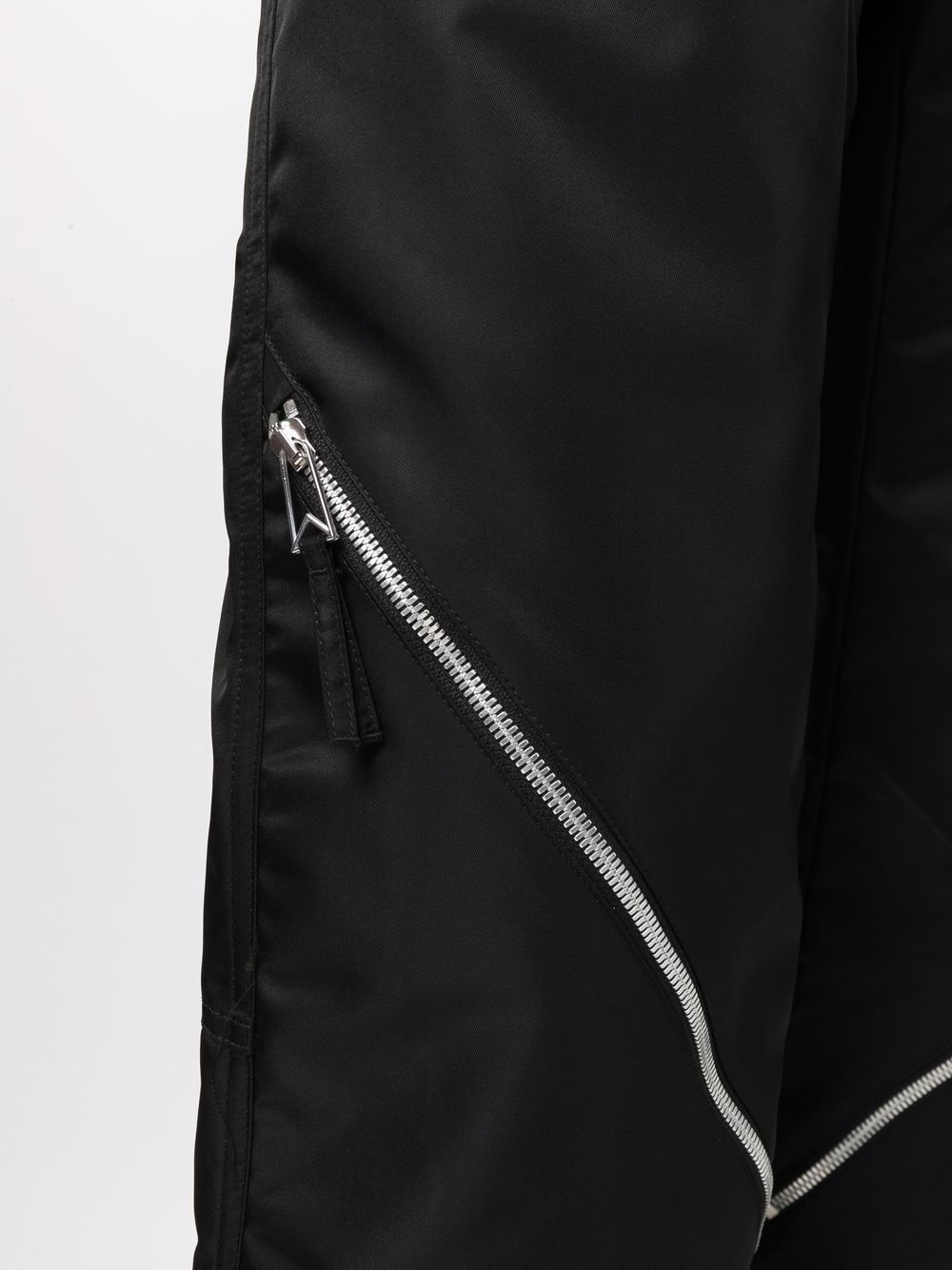 zip-detail straight-legged trousers - 5