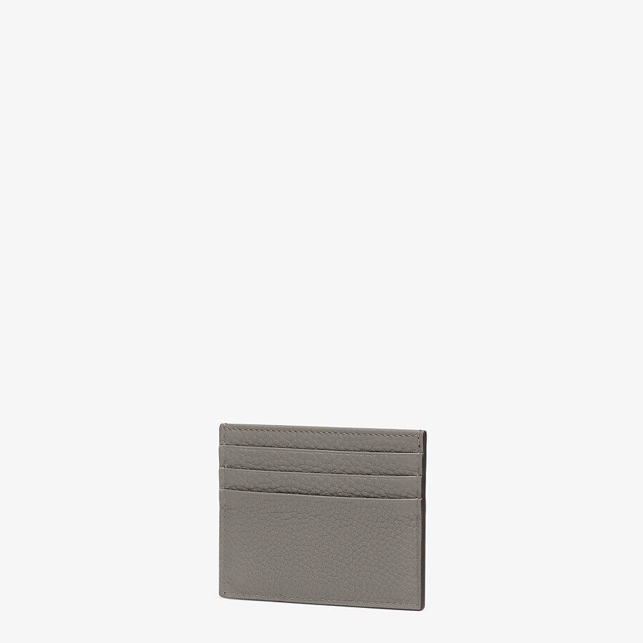 Gray leather card holder - 2