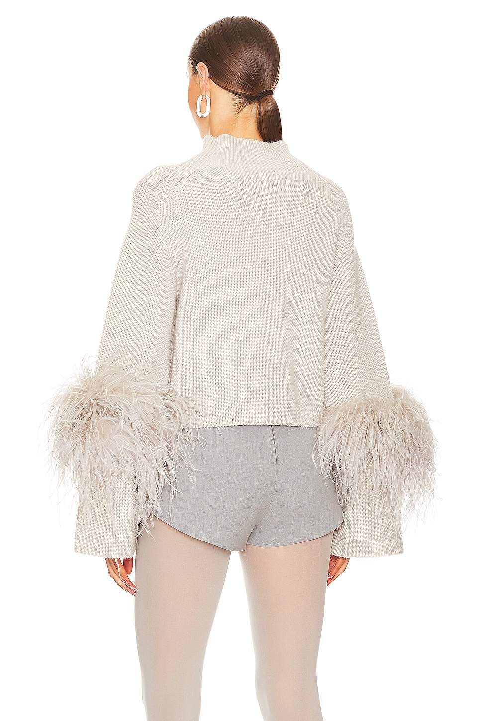 Merino Wool Cropped Sweater - 3