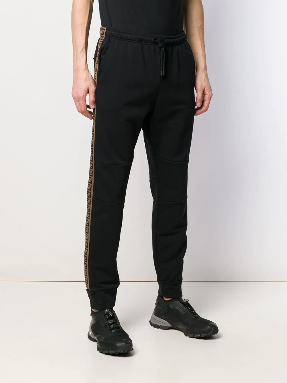 FF-logo tapered track trousers - 3