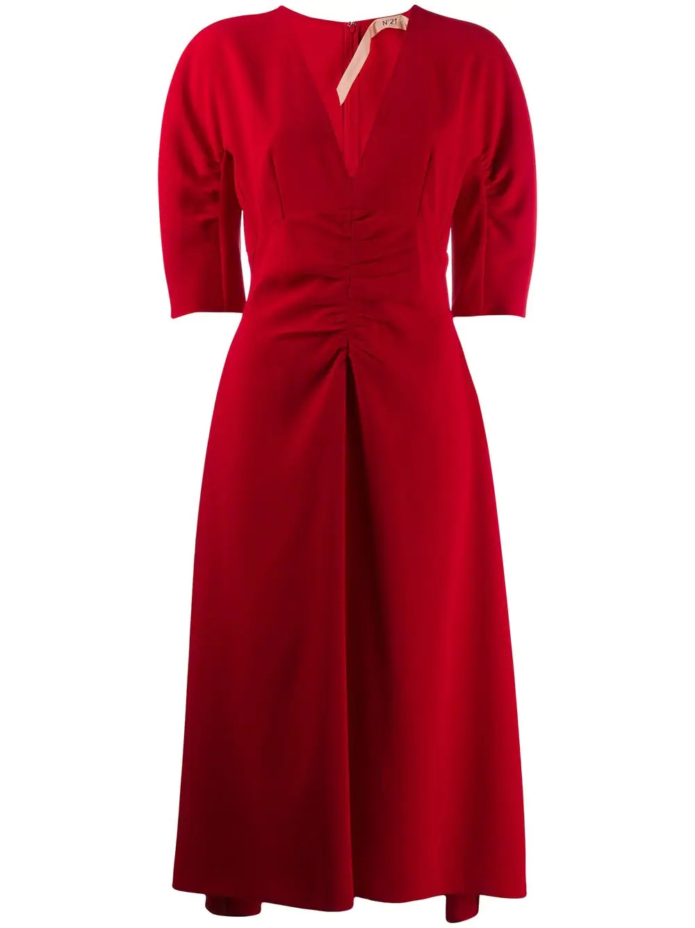 ruched midi dress - 1